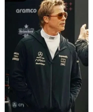 Brad Pitt F1 Movie 2025 Black Hoodie