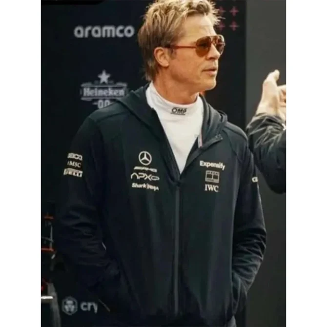 Brad Pitt F1 Movie 2025 Black Hoodie