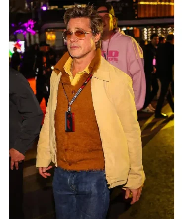 Brad Pitt F1 Movie Premiere Yellow Cotton Jacket