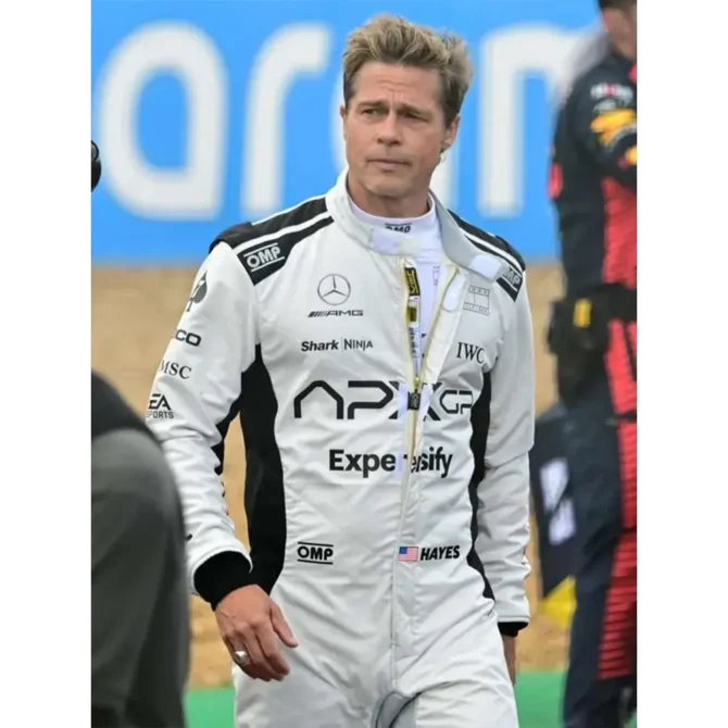 Brad Pitt F1 Racer Leather Jacket