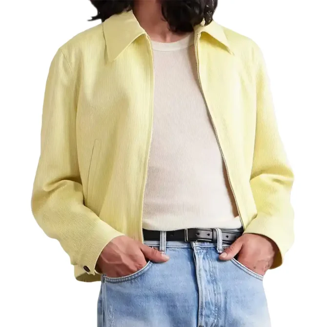 Brad Pitt Formula 1 2025 Sonny Hayes Yellow Cotton Jacket
