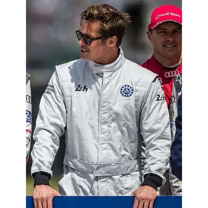 Brad Pitt Formula One 2025 Sonny Hayes White Jumpsuit