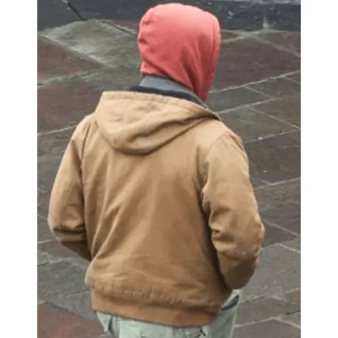 Ben Richards The Running Man Glen Powell Brown Cotton Jacket
