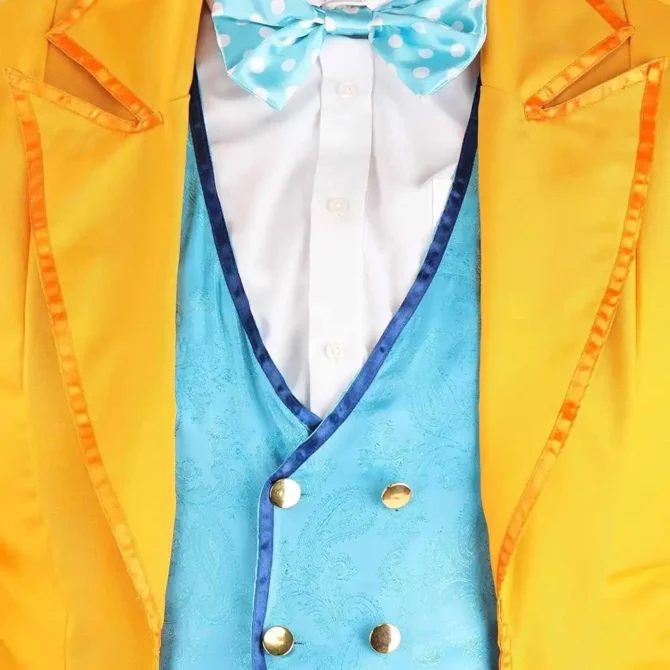 Halloween Classic Mad Hatter Yellow Costume Coat