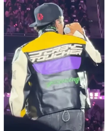 Los Angeles Concert Bruno Mars Leather Racer Jacket