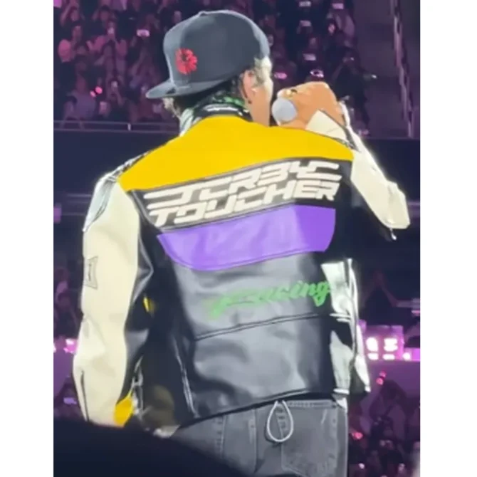 Los Angeles Concert Bruno Mars Leather Racer Jacket