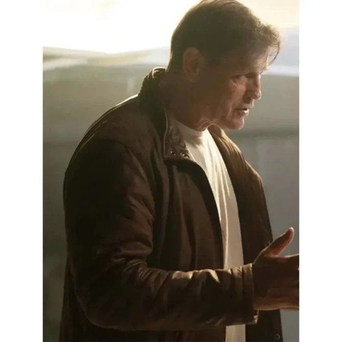 Michael Paré Halloween 2025 John Parker Brown Leather Jacket