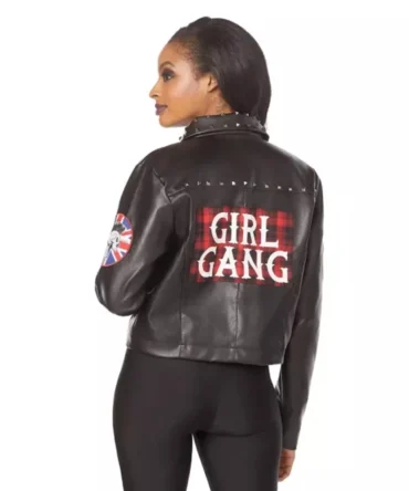 Punk Girl Gang Black Leather Studded Jacket