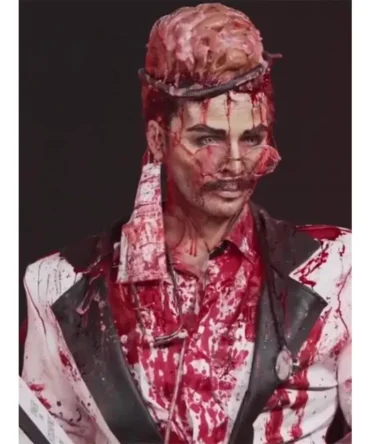 The Boulet Brothers’ Dragula Tv Series Landon Cider White and Black Long Halloween Coat