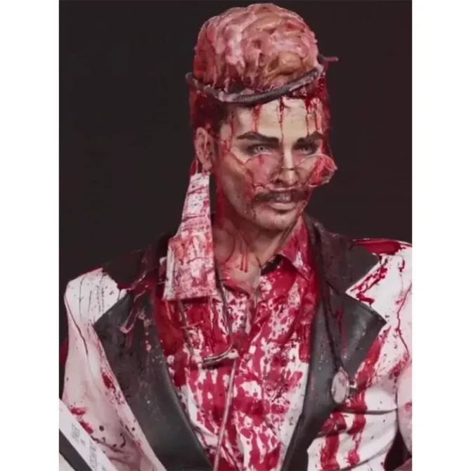 The Boulet Brothers’ Dragula Tv Series Landon Cider White and Black Long Halloween Coat